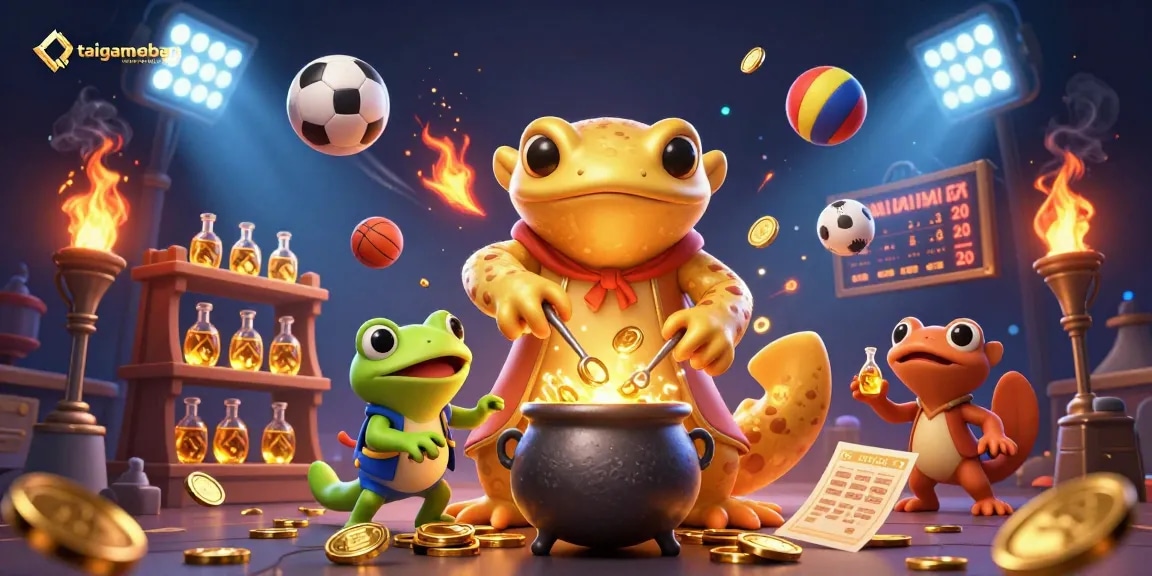 Engage with taigamebaidienthoai as a golden alchemist creates wealth amidst dynamic sports elements.