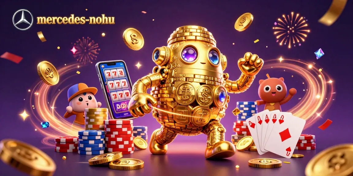 Win big at mercedes-nohu with a cartoon golden golem surrounded by spectacular casino elements.