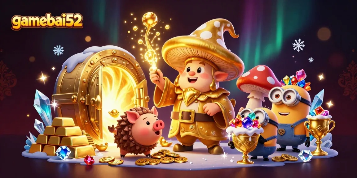 Join the exciting gamebai52 experience with golden treasures and magical characters!