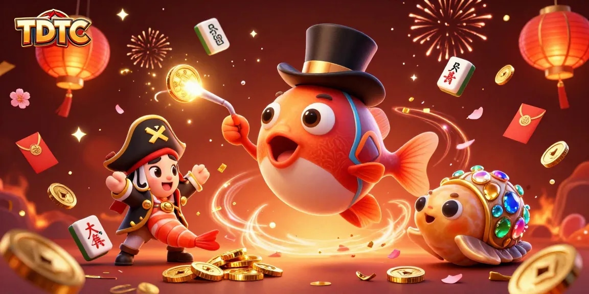 Engage in thrilling TDTC games with vibrant sea creatures, festive elements, and dazzling casino themes.