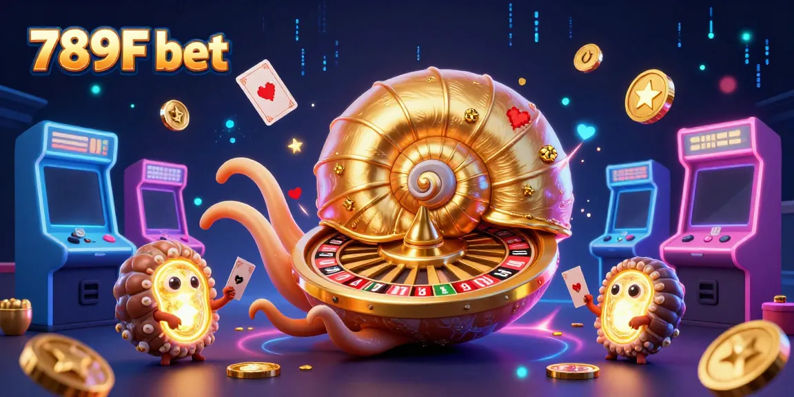 Engage in the vibrant world of 789F bet with an ancient nautilus and glowing arcade games.