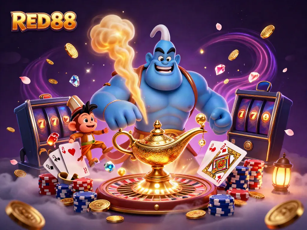 Engage in thrilling online casino adventures with RED88's exciting games and enchanting atmosphere.