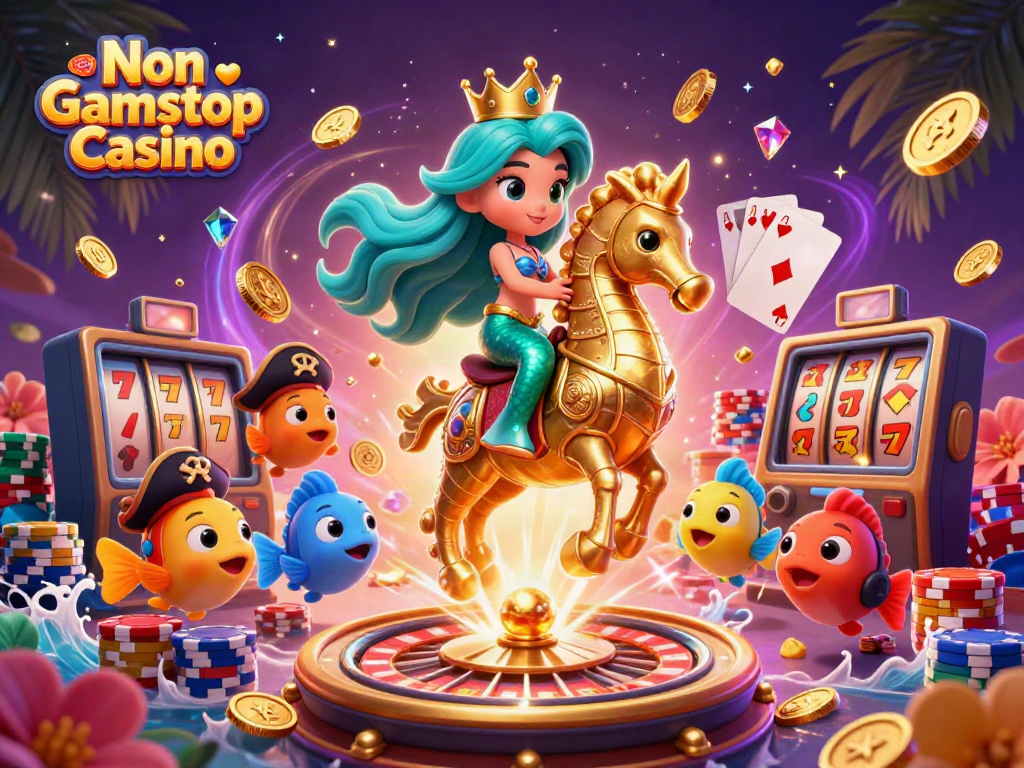 Engage with exciting gameplay at Non Gamstop Casino, featuring beautiful 3D mermaid and magical elements.