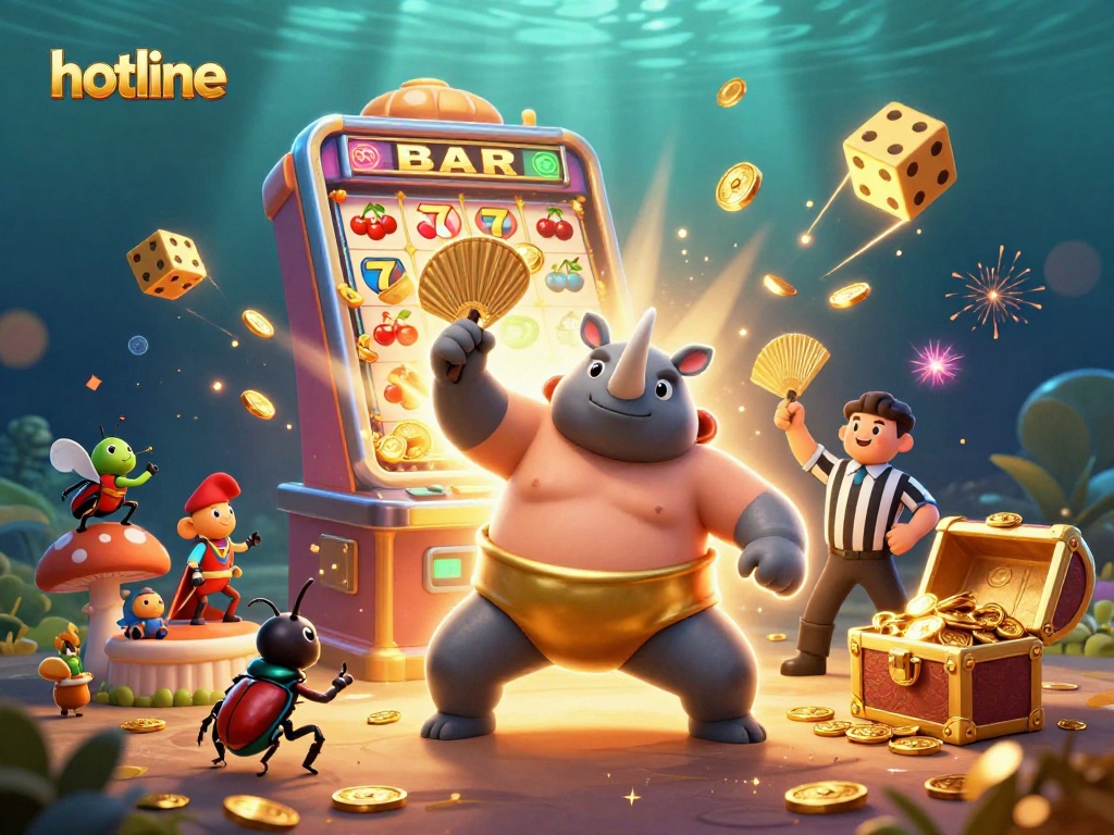 Experience the exciting action of hotline-themed casino games with vibrant illustrations.