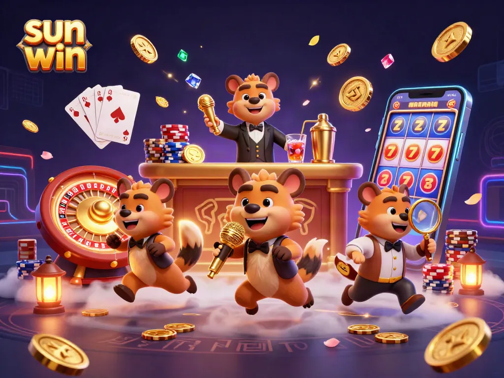 Experience the thrilling atmosphere of sun win with vibrant casino hyenas and dynamic gaming elements.