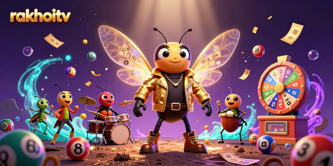 Watch the thrilling action of rakhoitv in vibrant colors, featuring a cicada rock star, beetle drummer, and lottery elements.