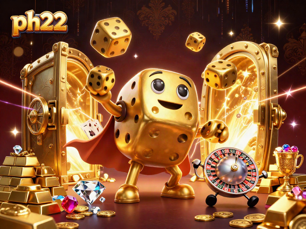 ph22 encourages exciting gameplay with lively 3D illustration of casino-themed elements.