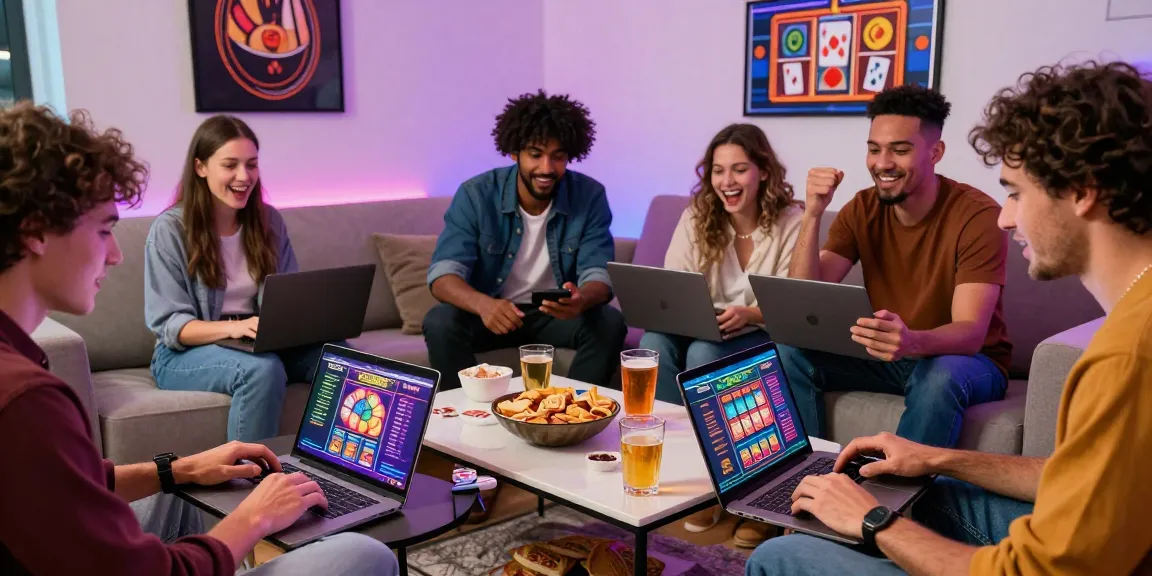 Playing usa online casinos with friends during an exciting game night.