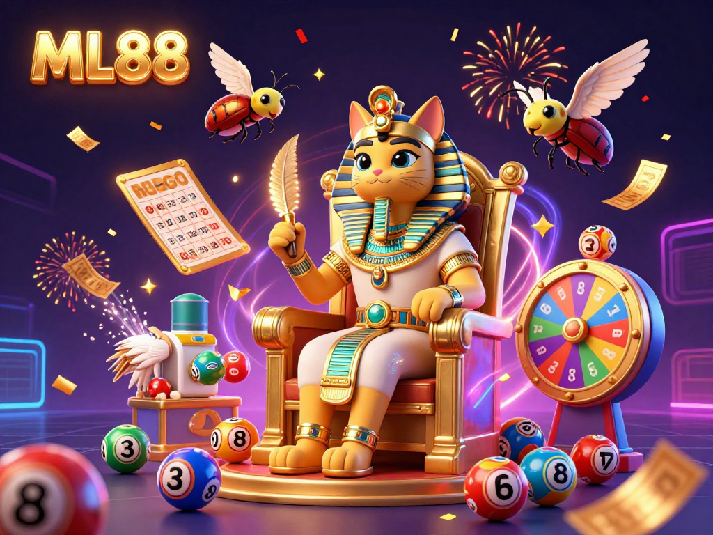 Experience exhilarating gambling thrills at ML88 with vibrant lottery balls, prizes, and festive energy.
