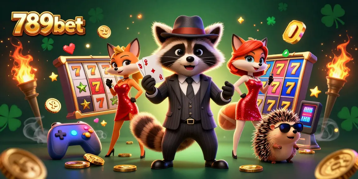 Win big with 789bet as a suave raccoon and dazzling fox enjoy vibrant casino gaming