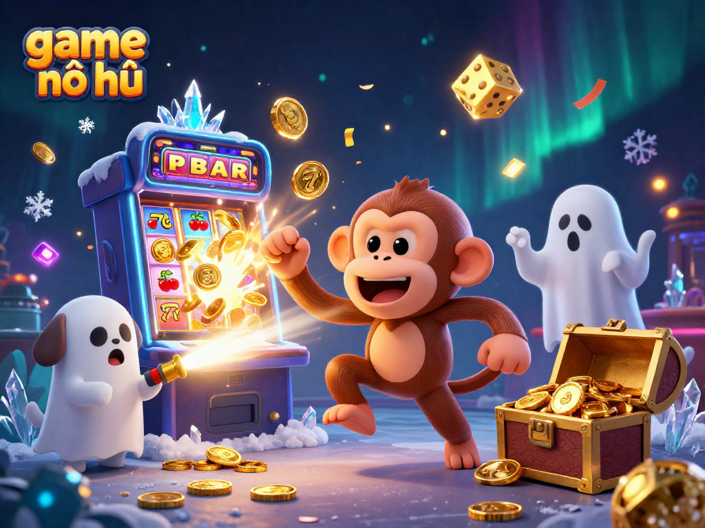 Experience thrilling game nổ hũ with captivating jackpot visuals in this vibrant illustration.