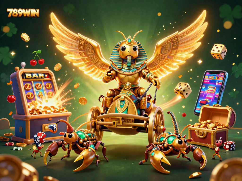 Experience the thrill of winning with 789WIN, a vibrant casino scene bursting with jackpots and excitement.