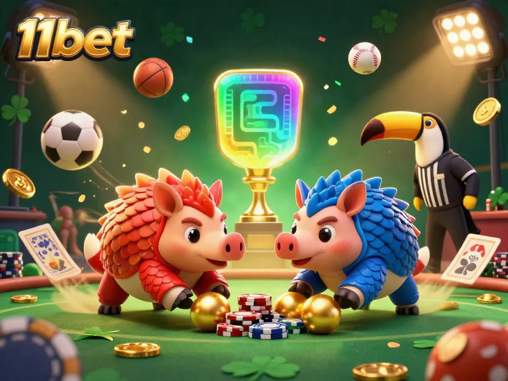 Experience thrilling competition at 11bet with rival pangolins and dynamic casino elements.