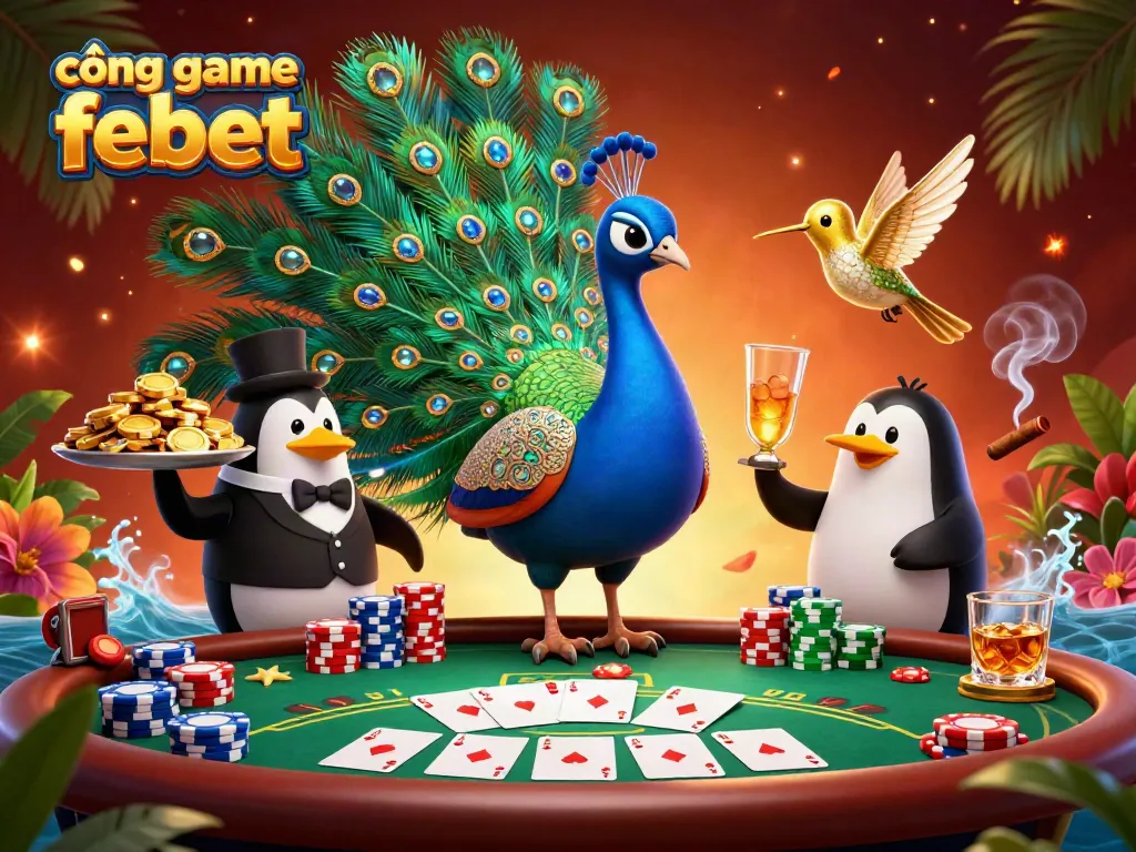 Experience thrilling gaming at cổng game febet with vibrant characters and casino elements.