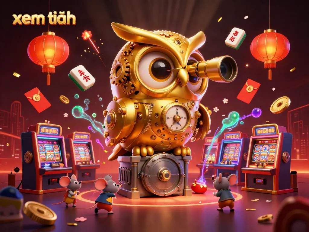 Spin the reels and enjoy vibrant casino fun with xem thêm featuring an animated golden owl and lively mice.