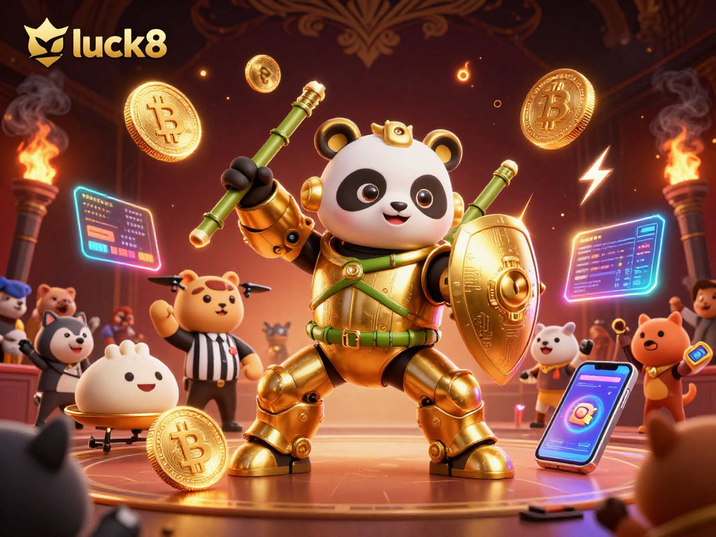 Engage with luck8 by experiencing thrilling casino action in a dynamic digital illustration.