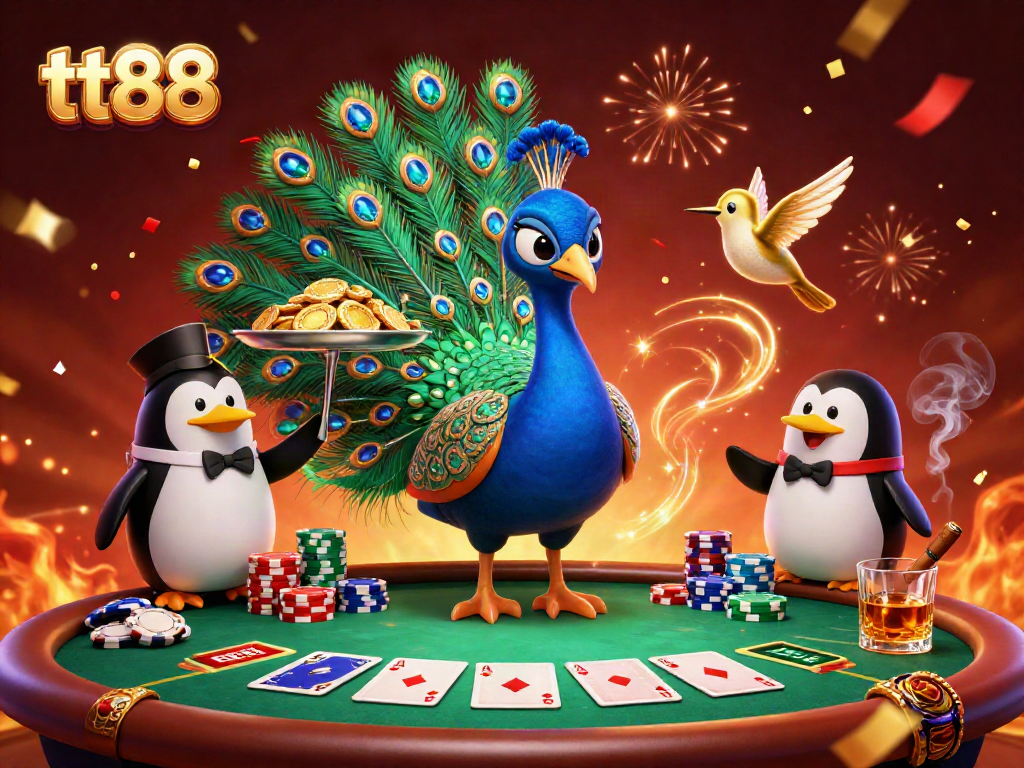 Engage with tt88's exciting poker scene featuring vibrant characters and dynamic game elements.