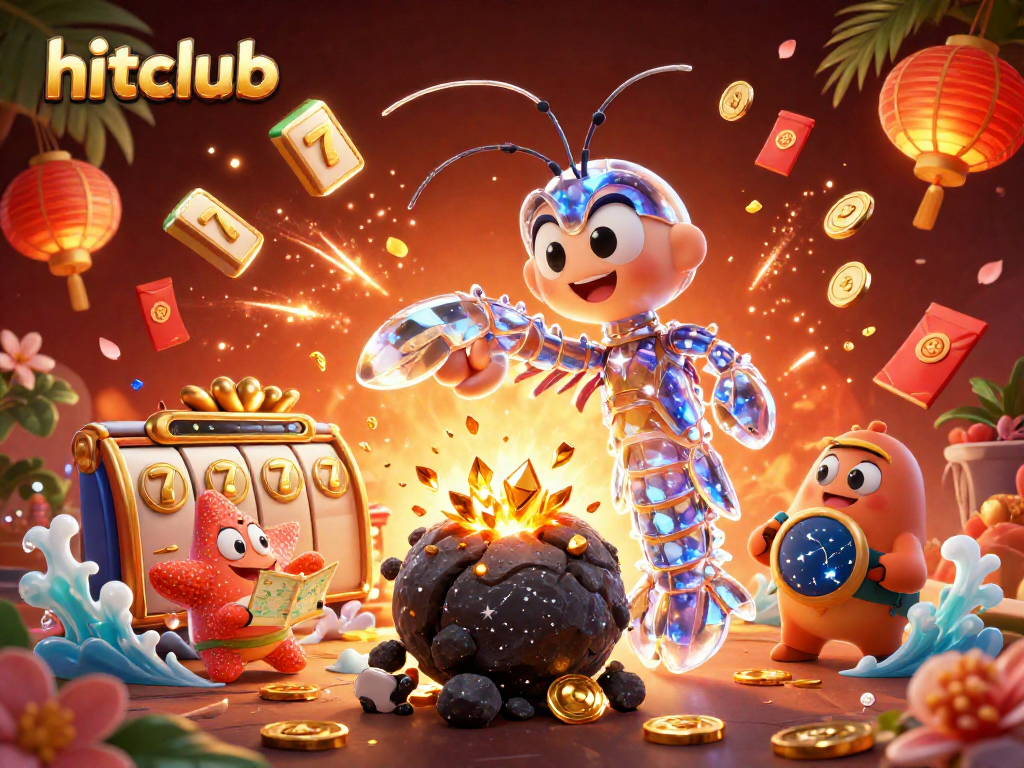 Experience hitclub gameplay with vibrant characters and thrilling casino elements in a dynamic 3D scene.