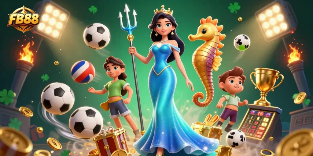 Engage in exciting sports betting at FB88 with dynamic scenes of victory and glory.