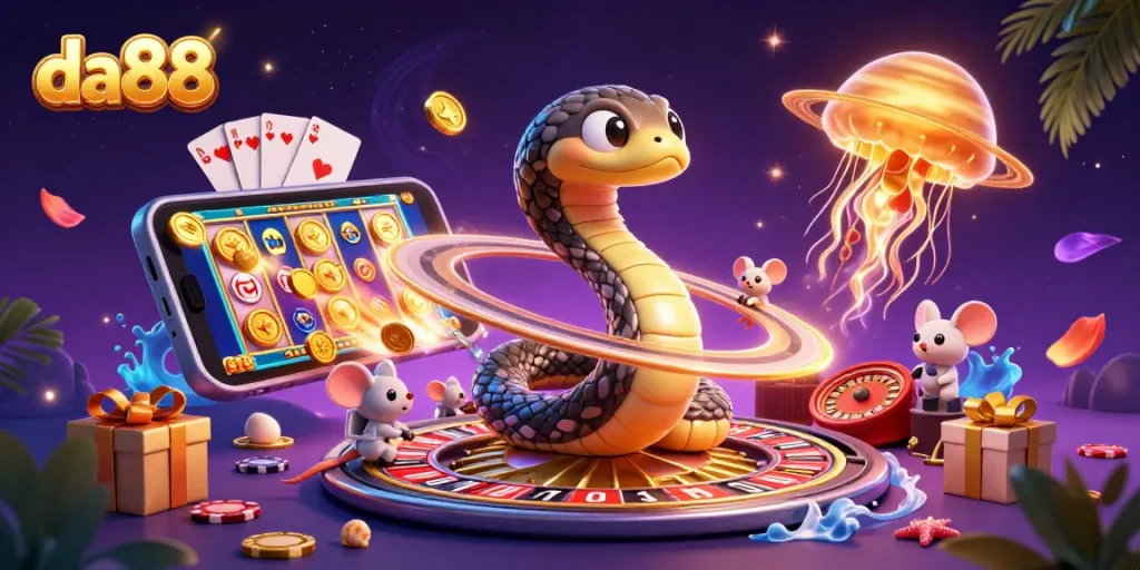 Engage with da88 casino excitement by placing bets on a cosmic roulette wheel and slot games.