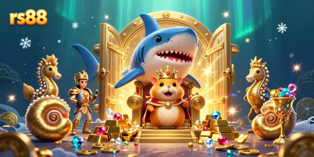Engage with the exciting treasures of the rs88 casino through an enchanting underwater scene.