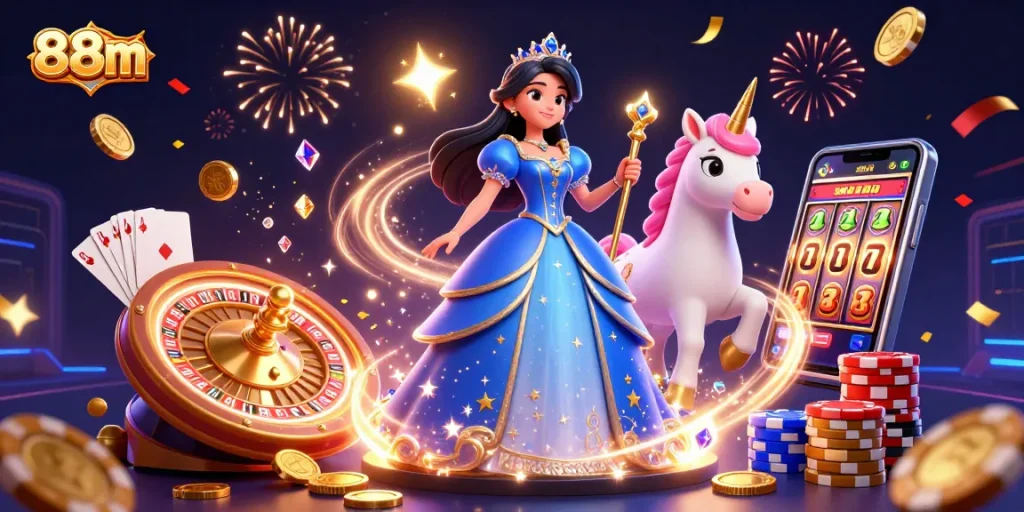 Experience thrilling wins with 88m at a vibrant online casino featuring games galore.