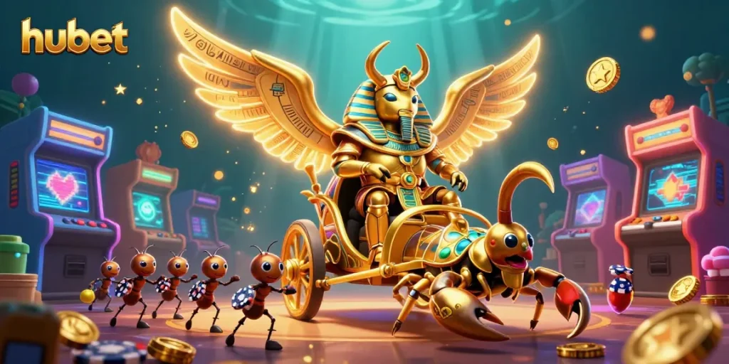Experience thrilling gameplay at hubet with vibrant 3D casino elements and action-packed characters.