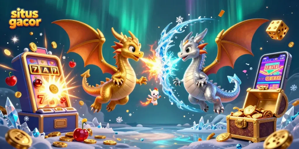 Experience the thrill of situs gacor with dynamic dragons amid a jackpot explosion.