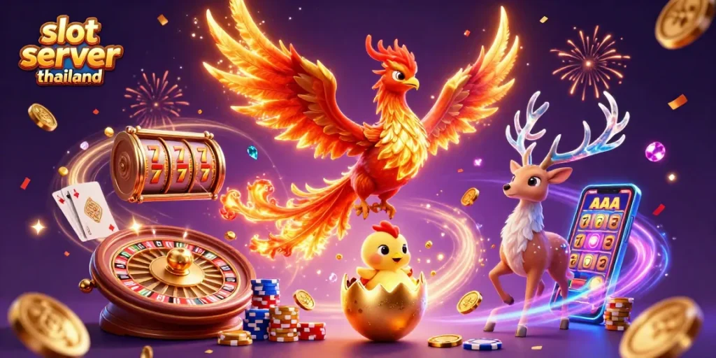 Experience the thrill of slot server thailand with magical phoenixes and jackpot reels, enhancing gameplay excitement.