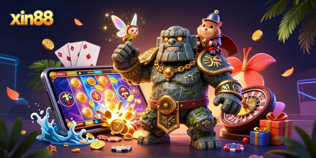 Experience the thrill of winning at xin88 with vibrant slot games and dynamic casino elements.