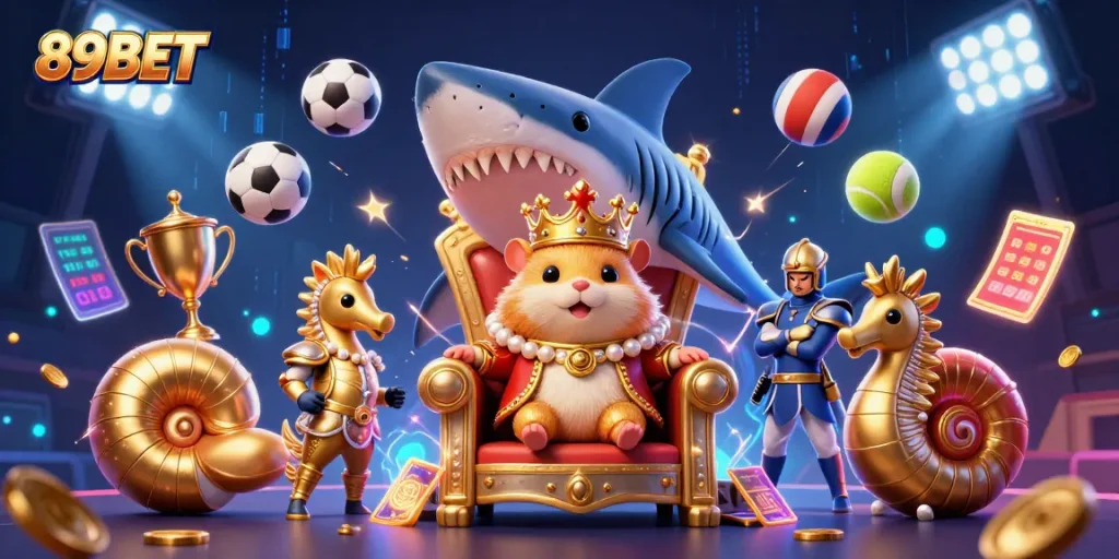 Bet on thrilling games at 89BET with vibrant graphics and a dynamic scene full of action.