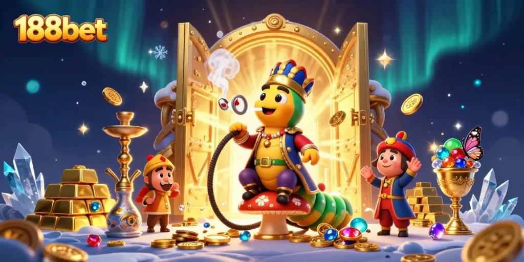Experience the thrilling world of 188bet with a vibrant 3D illustration showcasing casino elements and playful characters.