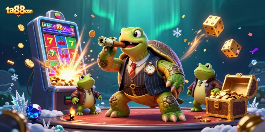 Experience thrilling gameplay at ta88com with a massive jackpot explosion and colorful casino elements.