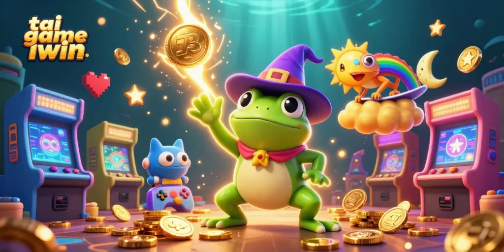 Unleash your luck with the tai game iwin in this vibrant casino-themed 3D illustration.