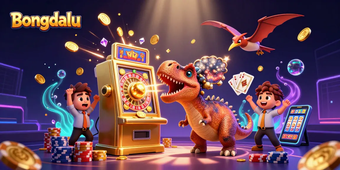 Watch Bongdalu players hit jackpots with thrilling slot machine action and cascading coins.