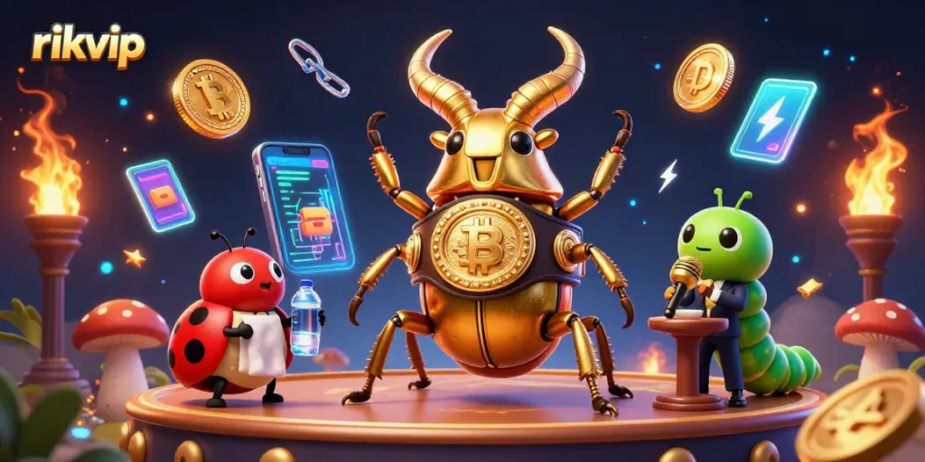 Engage with rikvip for thrilling online gaming experiences showcasing a vibrant 3D casino scene.