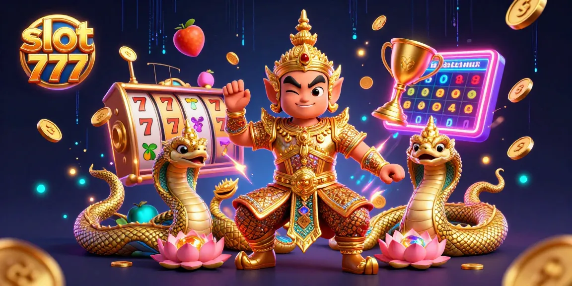 Experience the excitement of slot 777 with vibrant slot reels and golden jackpot symbols in this dynamic illustration.
