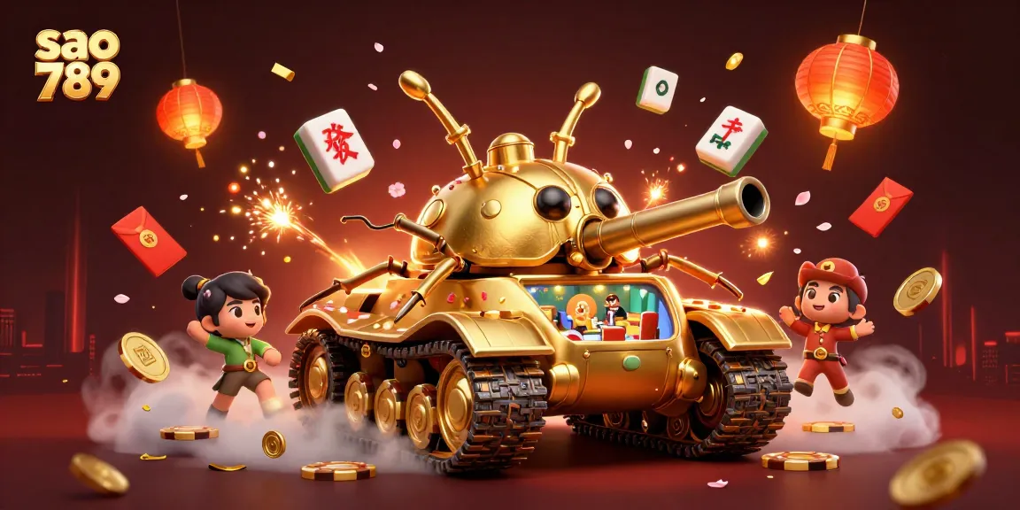 Experience the excitement of sao 789 with a 3D cartoon tank casino bursting with fun elements
