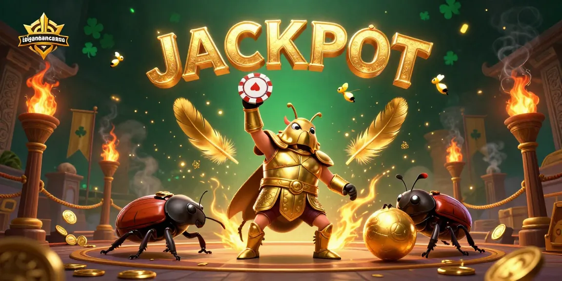 taigamebancaanxu elevates the stakes with cartoon beetles in a dynamic casino scene.