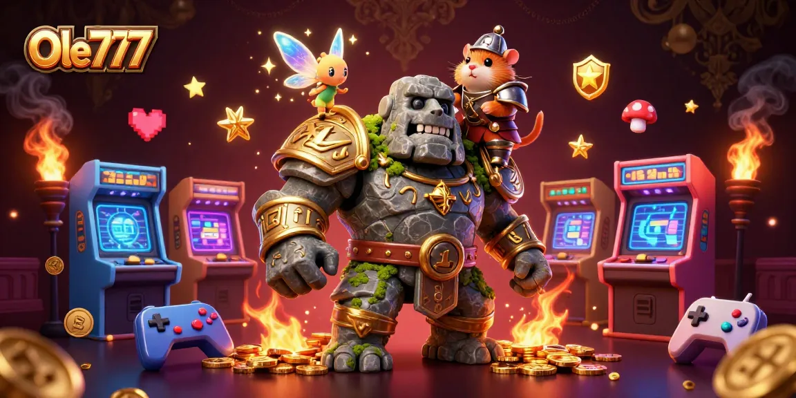 Experience thrilling gameplay at Ole777 with colorful characters and vibrant casino elements!