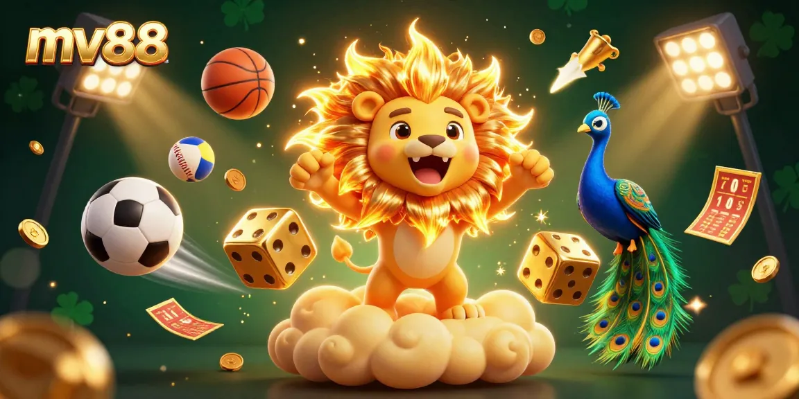Experience the thrill of mv88 sports betting with a vibrant 3D scene filled with dynamic action.